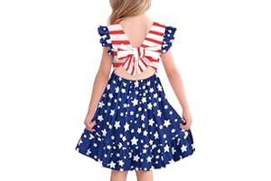 Yousie Toddler Little Girl Dress Ruffle Tie Back Backless Summer Sundress Party Dresses