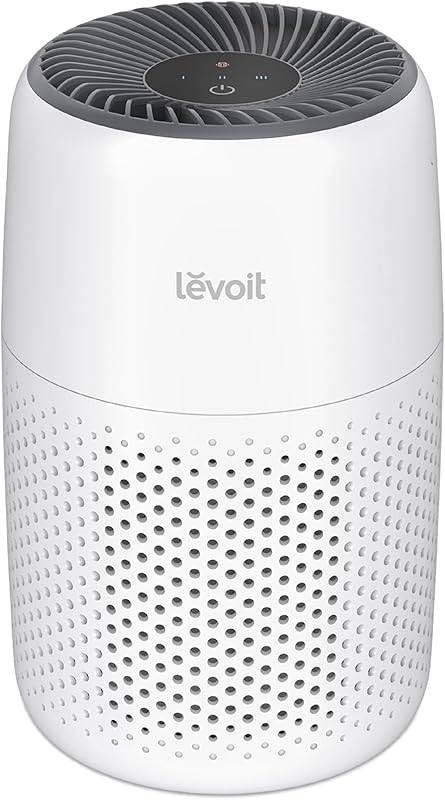 LEVOIT Air Purifiers for Bedroom Home Dorm, AHAM VERIFIED, 3-in-1 Filter Cleaner With Aroma Pad, Filters Smoke, Allergens, Pet Dander, Odor, Dust, Office, Desktop, Core Mini-P, White