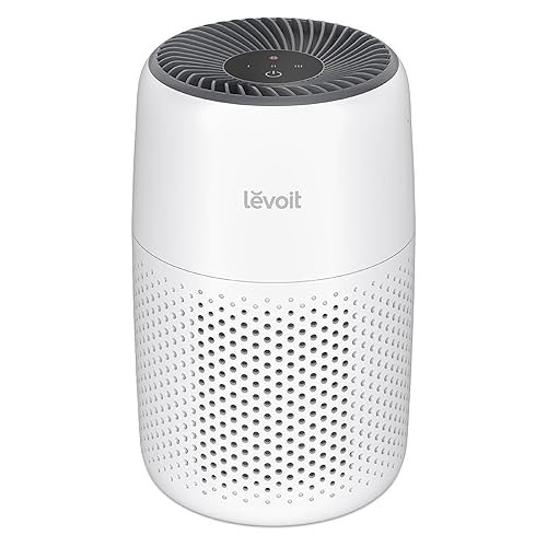 LEVOIT Air Purifiers for Bedroom Home Dorm, 3-in-1 Filter Cleaner with Fragrance Sponge for Better Sleep, Filters Smoke, Allergies, Pet Dander, Odor, Dust, Office, Desktop, Core Mini-P, White