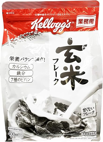 Amazon ケロッグ 玄米フレーク 業務用袋 400g 8袋 ケロッグ シリアル 通販