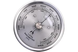 QIEIEI 70Mm Analog Barometers with Classical Design for Weather and Outdoor Activity Stainless Steel Construction