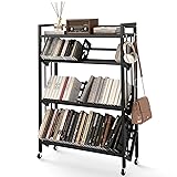ybaymy Book Carts with Wheels Library Rolling Book