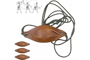 GHYTRIGEN 4 Pcs Handmade Leather Shepherd Sling Paracord Shepherds Sling Rock Thrower Old-Fashioned Slingshot,Rock Sling & Th