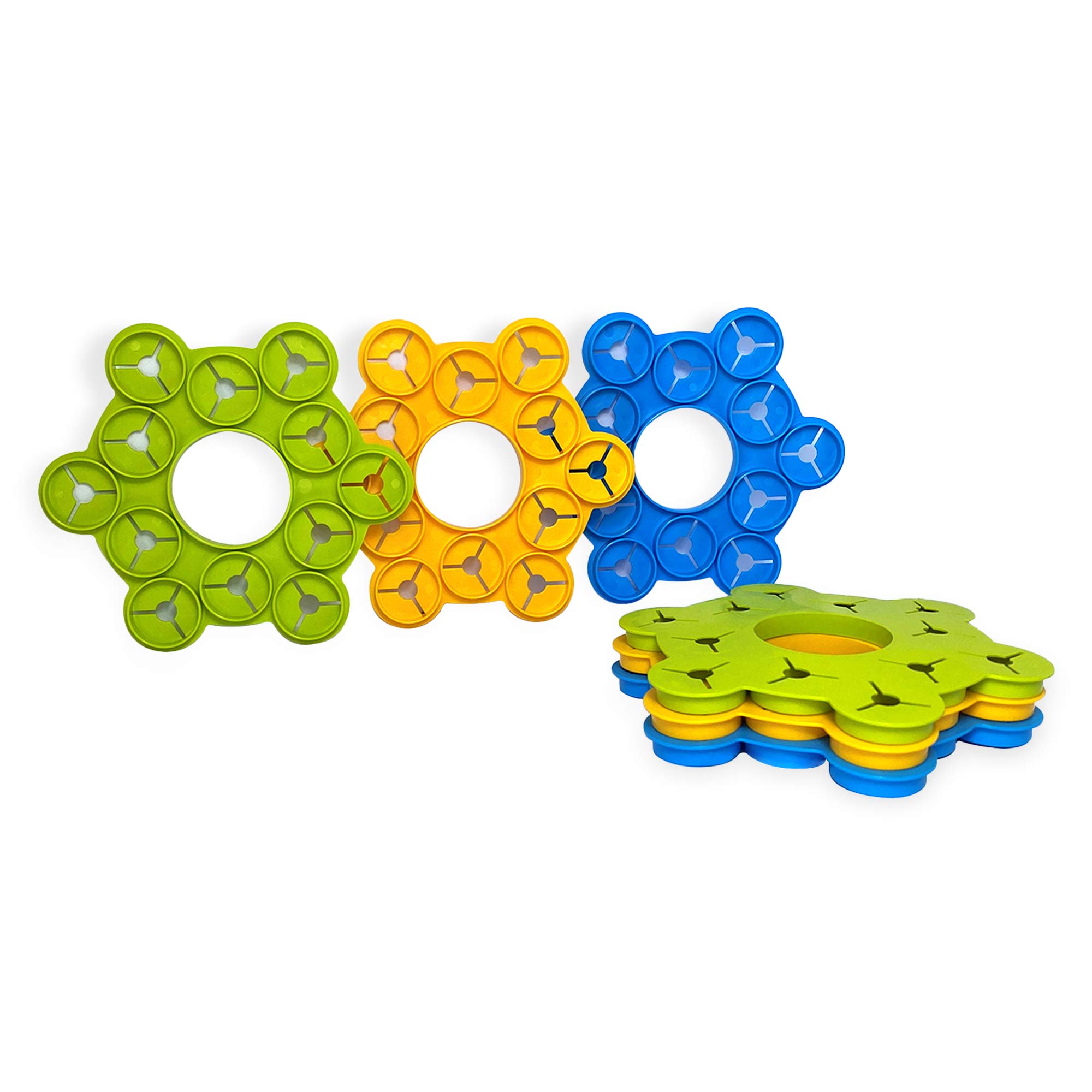 WePrep Wigwam Support | Beautiful Colours | Bamboo Wigwam Cane Support | For Climbing Plants, Beans, So Many More | Proudly Made In The UK | Set Of 6 (Blue, Yellow, Green)