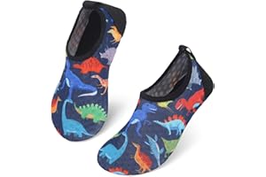 Scurtain Kids Toddler Water Shoes Barefoot Quick-Dry Aqua Socks for Boys Girls Baby with Non-Slip Rubber Sole