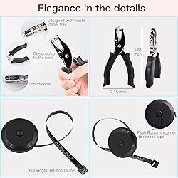 ChezMax Black Desk Accessory Kit Includes Stapler