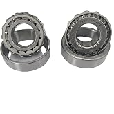 DEEG 2 PCS M12649/M12610 Tapered Roller Bearings，SET3 Bearing Set | Precision-ground rollers reduce friction, perfect for trailer hubs, automotive axles, and heavy-duty industrial machinery.