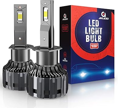 aolead bombilla h1 led coche 11000lm 50w led faros lampara 6500k blanco 12v