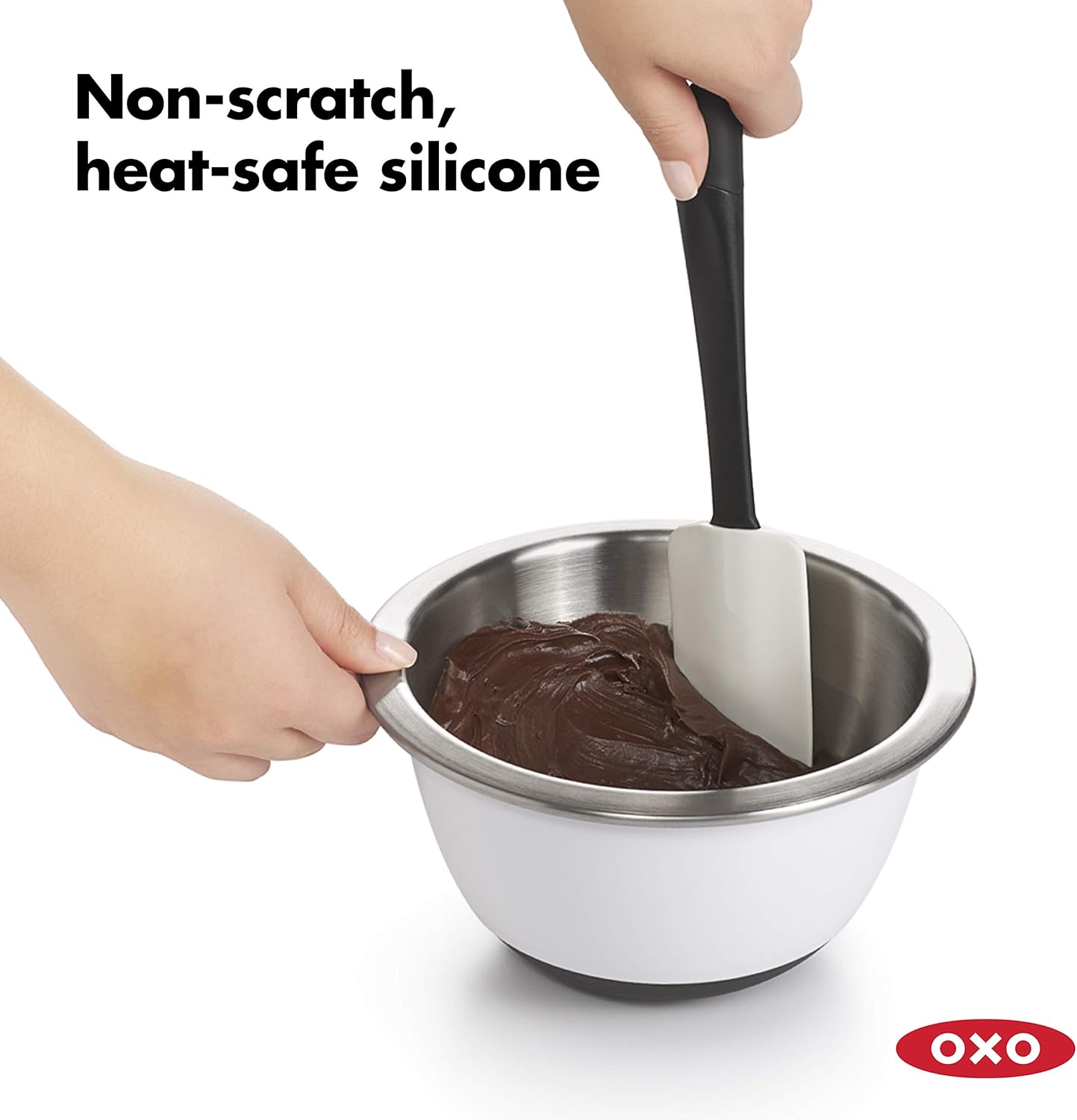 OXO Good Grips 3-piece Silicone Spatula Set, Raspberry/White/Green: Kitchen & Dining