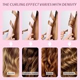 Jsdoin Heatless Curlers Headband Satin Wave Roller Long Medium Hair Pink view 2