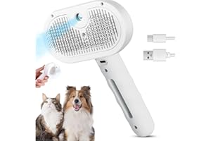 Cat Steam Brush, 3 In1 Spray Cat Brush, Self Cleaning Cat Steamy Brush for Massage, Steam Pet Brush for Removing Tangled and 