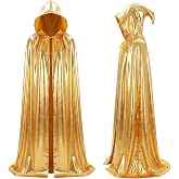 PARTY TELLER Hooded Cape for Adults, Halloween Costume Cloak | Victorian Gothic Witch and Vampire Cosplay Accessory for Masquerades, Stage Dress-Up, and Medieval-Themed Parties