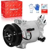 PHOBOOS A/C Compressor with Clutch Compatible with Chevrolet | for Chevy Colorado 2.5L 2015-2021, Equinox 1.5L 2018-2021, GMC Canyon 2.5L 2015-2021, Terrain 1.5L 2018-2021, CVC, 5 Grooves