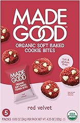 MadeGood Red Velvet Soft-Baked Cookies, 0.85oz Each, Organic Snacks