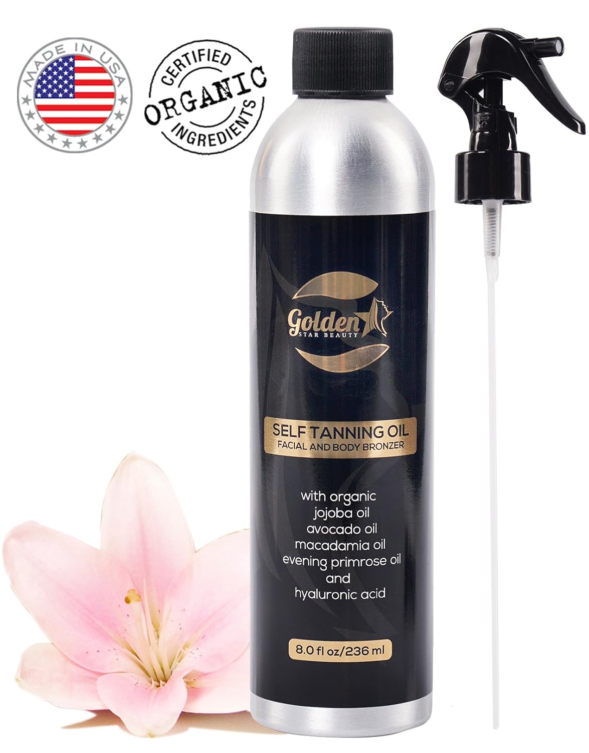 Self Tanner Sunless Tanning Spray w Hyaluronic Acid and Organic Oils Dry Oil NEW 646437867115 eBay