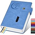 365 Page Thick Lined Journal Notebook for Men Women, A5 Leather Journals for Writing, Hardcover Notebooks for Work, School, Note Taking,Travel, Business,Personal Diary, College Ruled 5.9" x 8.4"