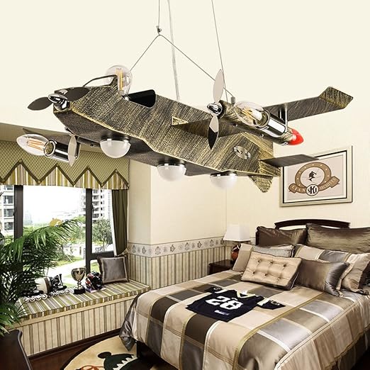 Childrens Lighting Retro Airplane Lights Childrens Room Boy