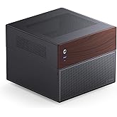 JONSBO N4 Black NAS Pc Case, Walnut Wood, 8-Drive Bay/6 * 3.5 "HDD (4 hot-swap,2 Non hot-swap),2 * 2.5SSD,Micro ATX Chassis,