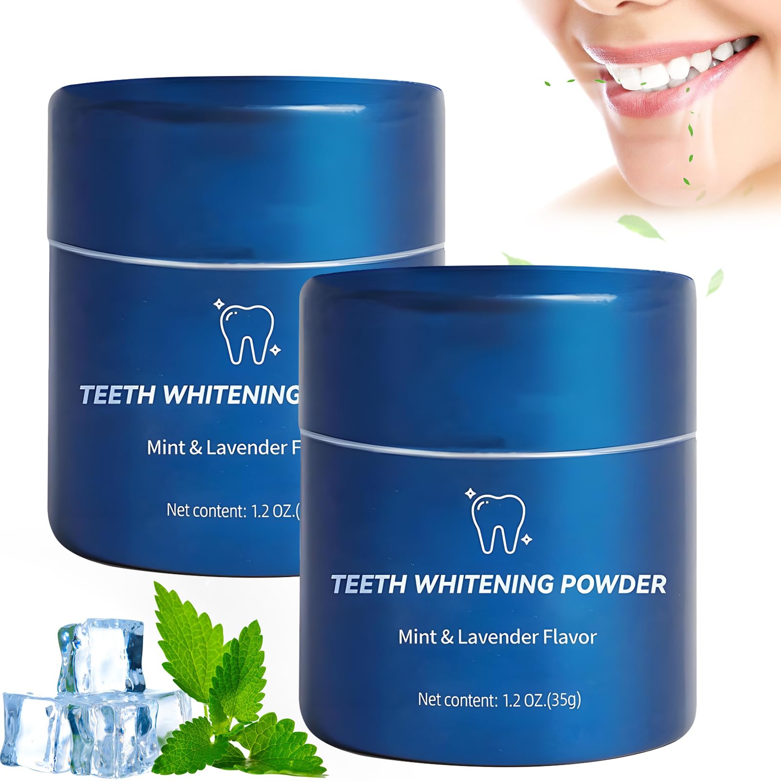 Photo 1 of Toothpaste Whitening Booster Powder 35g, Teeth Whitening Powder, Powder Teeth Whitener, Instant Teeth Whitening and Stain Removal, Fresh Breath (2 Pcs)