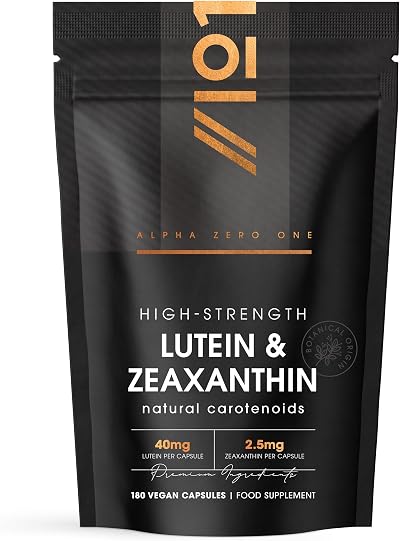 ALPHA01 Lutein Zeaxanthin with BioPerine 40mg 2.85mg 180 Vegan Capsules
