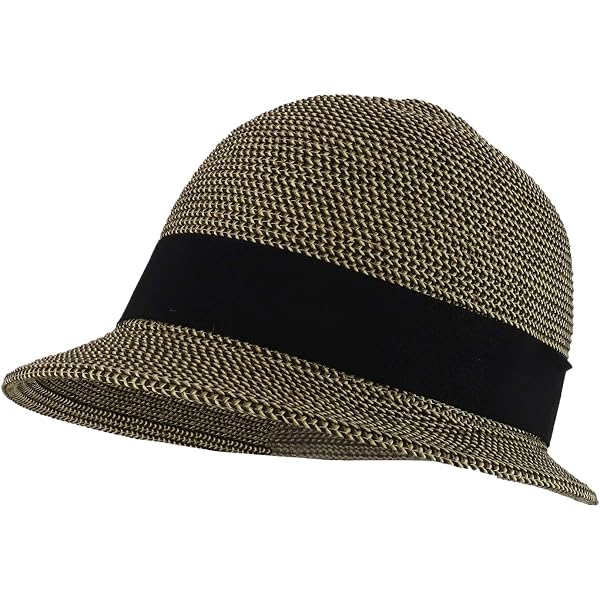 Scallop Trim Paper Cloche Sun Hat, Bow Band 3\