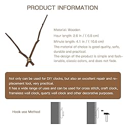 5 Sets Clock Hands Wooden DIY Clock Movement