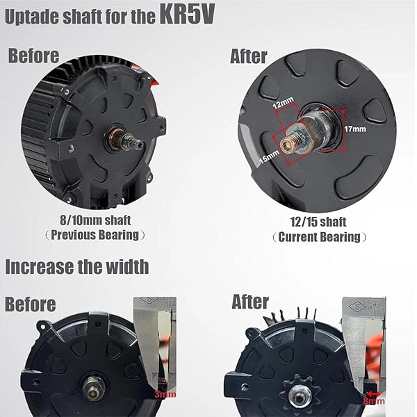 KUNRAY ELECTRIC BRUSHLESS DC MOTOR 72V 5000W ELECTRIC DIRT BIKE MOTOR PEAK 6800RPM PEAK 10KW FOR GO KART RAZOR UPGRADE KIT MOTORCYCLE AND MORE (UPGRADED BRUSHLESS DC MOTOR, 72V 5000W)