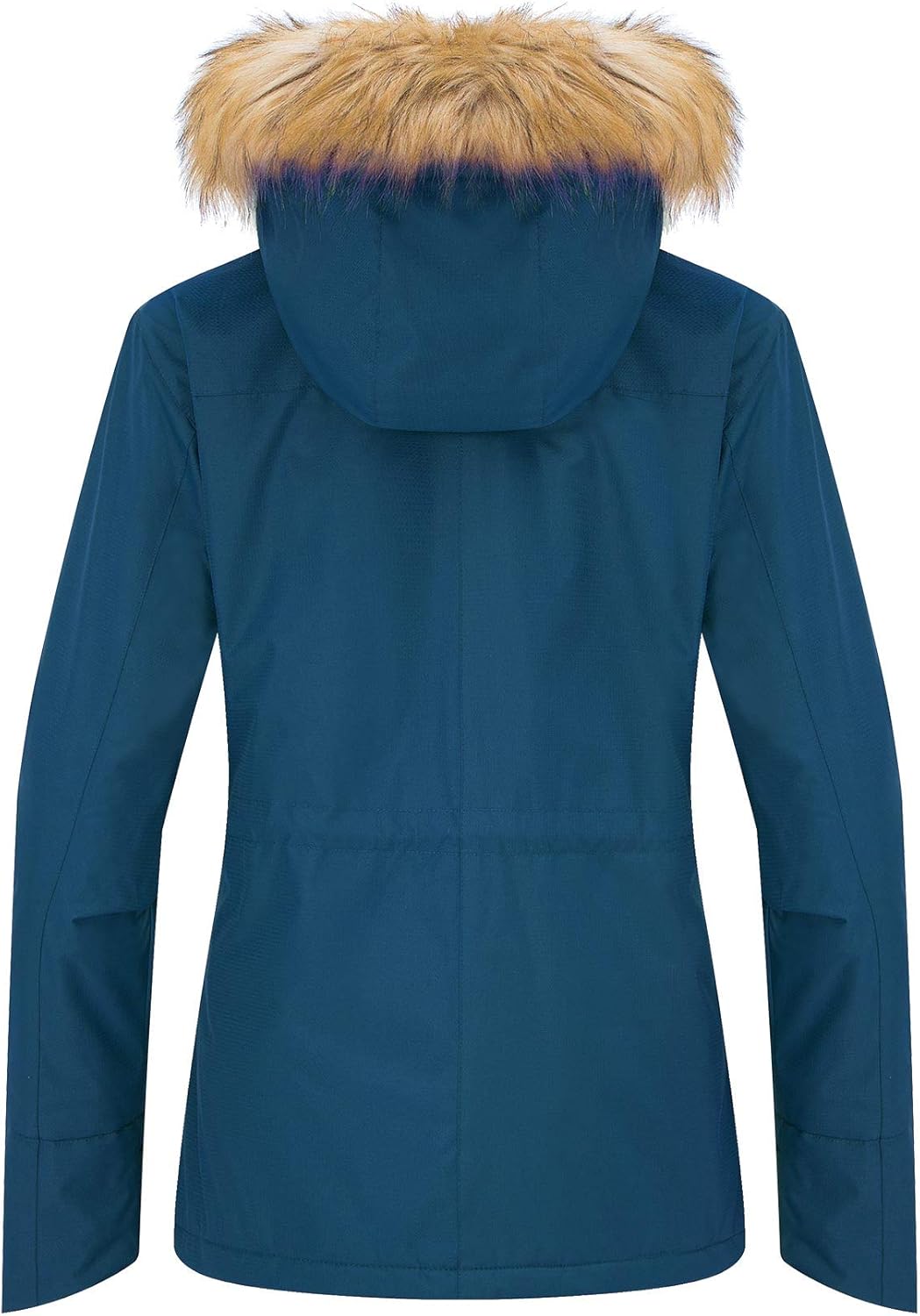 Wantdo Women's Waterproof Ski Jacket Hooded Winter Snow Coat Mountain Snowboarding Jackets Insulated Fleece Parka: Clothing