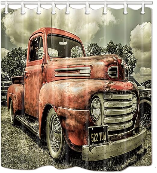 Amazon Com Nymb Antique Car Shower Curtains Custom Vintage Old
