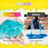 Kilpkonn 12 Pack Clear Slime Kit with Play Mat Non Sticky Jelly Crunchy Slime view 4