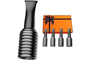 eddyrise Premium Metal Cigar Mouthpiece Set Gift, Timeless Elegance, Heat-Resistant and Debris-Free Draw, Perfect Fit for 36-58 Ring Gauge Cigars, Crafted for a Luxurious Smoking Experience Black