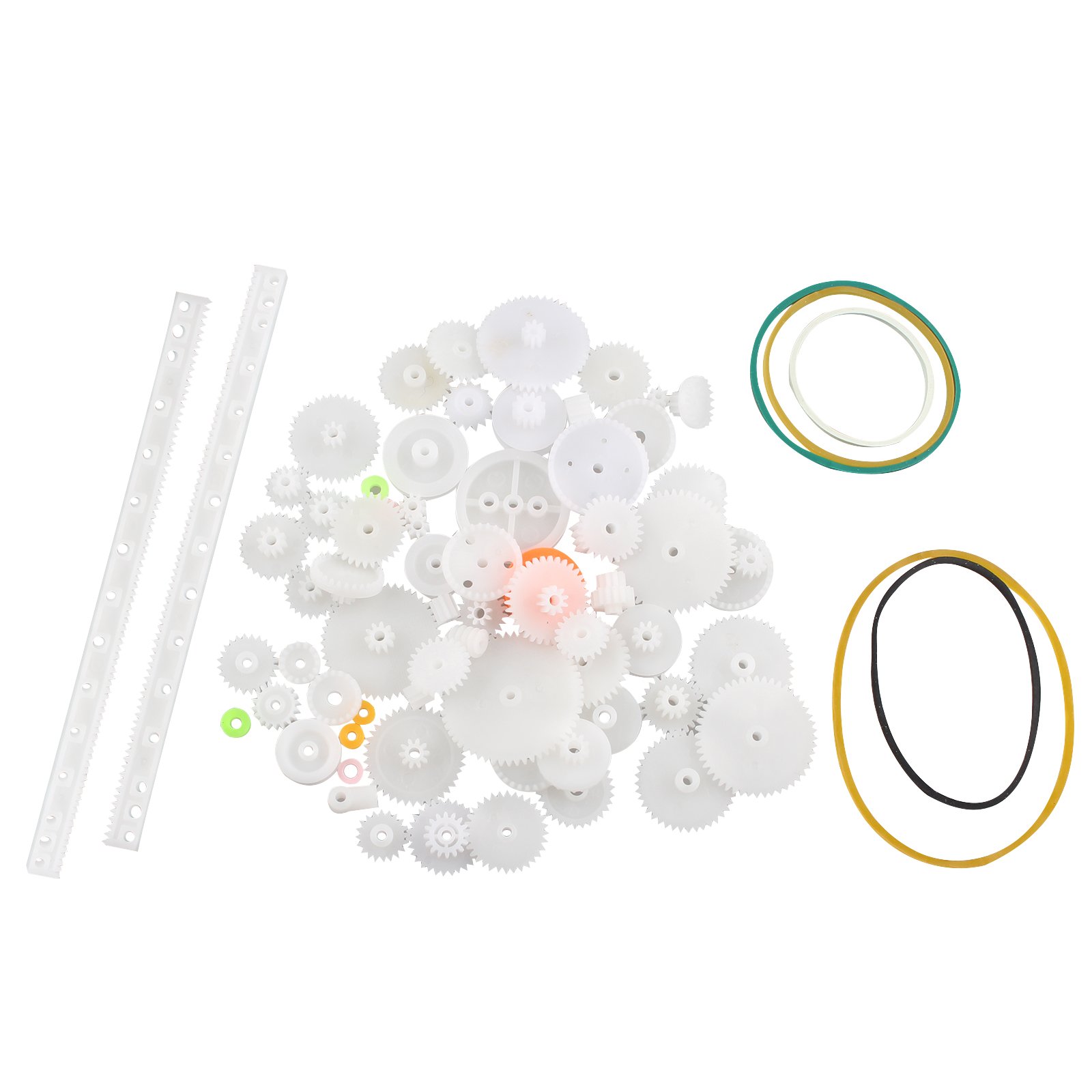 HALJIA 75 Types Gears Kit Package Plastic Crown Gear Single Double Reduction Gear Worm Gear For DIY Modeler