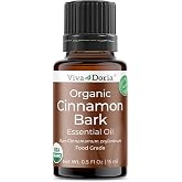 Viva Doria Organic Ceylon Cinnamon Bark Oil - 100% Pure, Natural, Undiluted, Food Grade Essential Oil, 15 mL (0.5 Fl Oz)