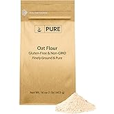 Pure Original Ingredients Gluten Free Oat Flour (1 lb) Finely Ground, Non GMO, Breads & Cakes