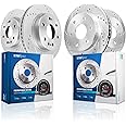 Detroit Axle - Brake Rotors for Chevy GMC Silverado Sierra 1500, Tahoe Yukon XL Suburban Cadillac Escalade ESV Drilled Slotted Brake Rotors Replacement : 13.50" inch Front and 13.58" inch Rear Rotor