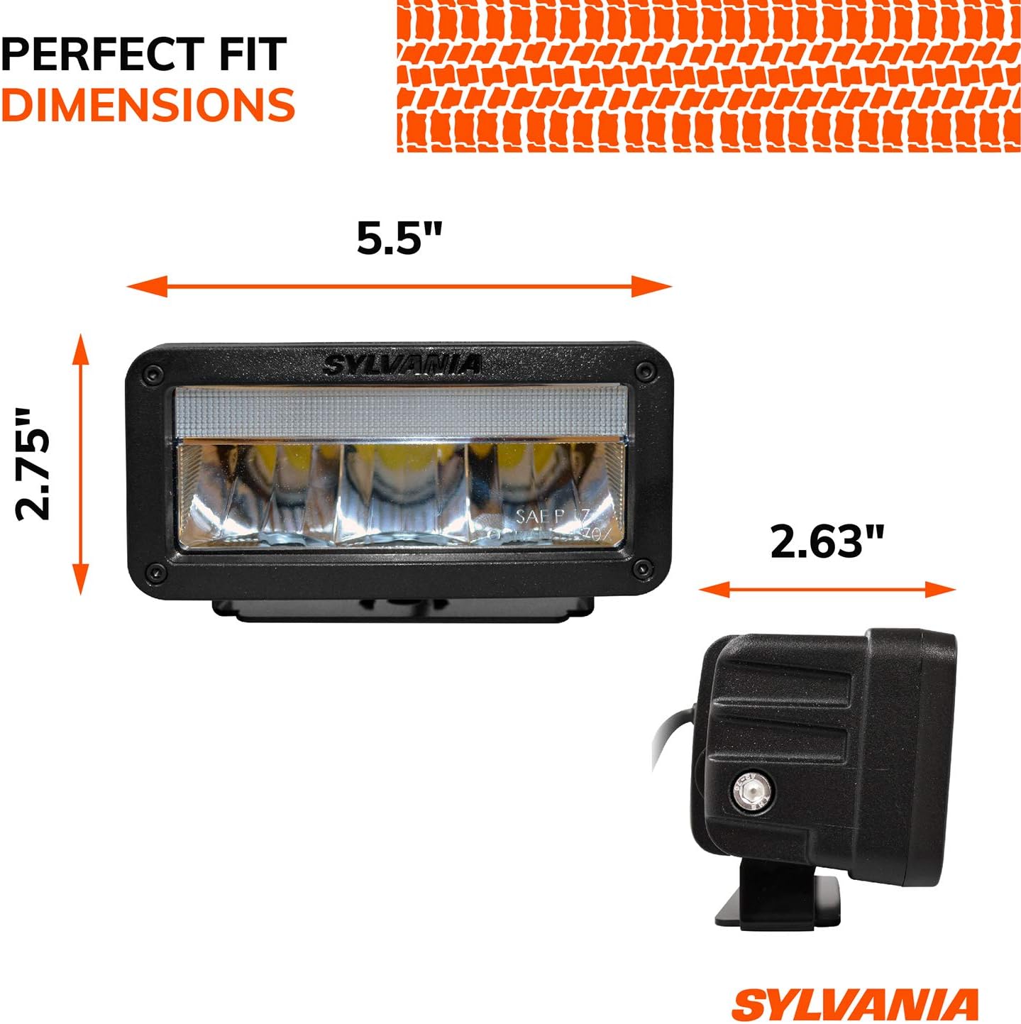 SYLVANIA Best Waterproof Off Road Work Light ATV Truck 1 PC 6 Inch LED Light Bar Lifetime