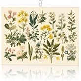 Dish Drying Mat Floral Microfiber XL 18x24 Inch for Kitchen Counter | Quick Dry, Highly Absorbent, Washable & Reusable, Countertop Protector, Plant & Herb Draining Mat