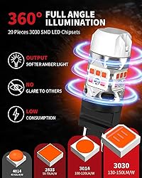 LASFIT T3 3157 LED Bulb Amber 3156 Built In