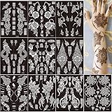 XMASIR 10 Sheets Tattoo Stencils Hand Arm Temporary Templates 25x18 cm view 5