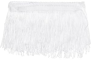 uxcell 10 Yards 4 Inch Chainette Fringe Trim Tassel Sewing Lace Trim Polyester Fringe Trim Ribbon for DIY Sewing Crafts Cloth