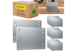 UPVONT 5" x 8" Nail Stopper Plate – 16 Gauge Self Nailing Stud Protector & Plate – Galvanized 5 x 8 Nail Guard for Top and Bo
