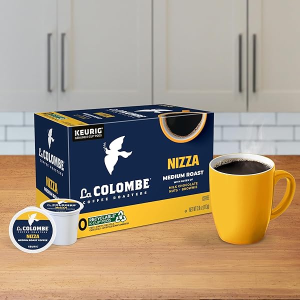 LA COLOMBE® COFFEE ROASTERS NIZZA MEDIUM ROAST COFFEE, SINGLE SERVE KEURIG® K-CUP® PODS, 10-COUNT BOX