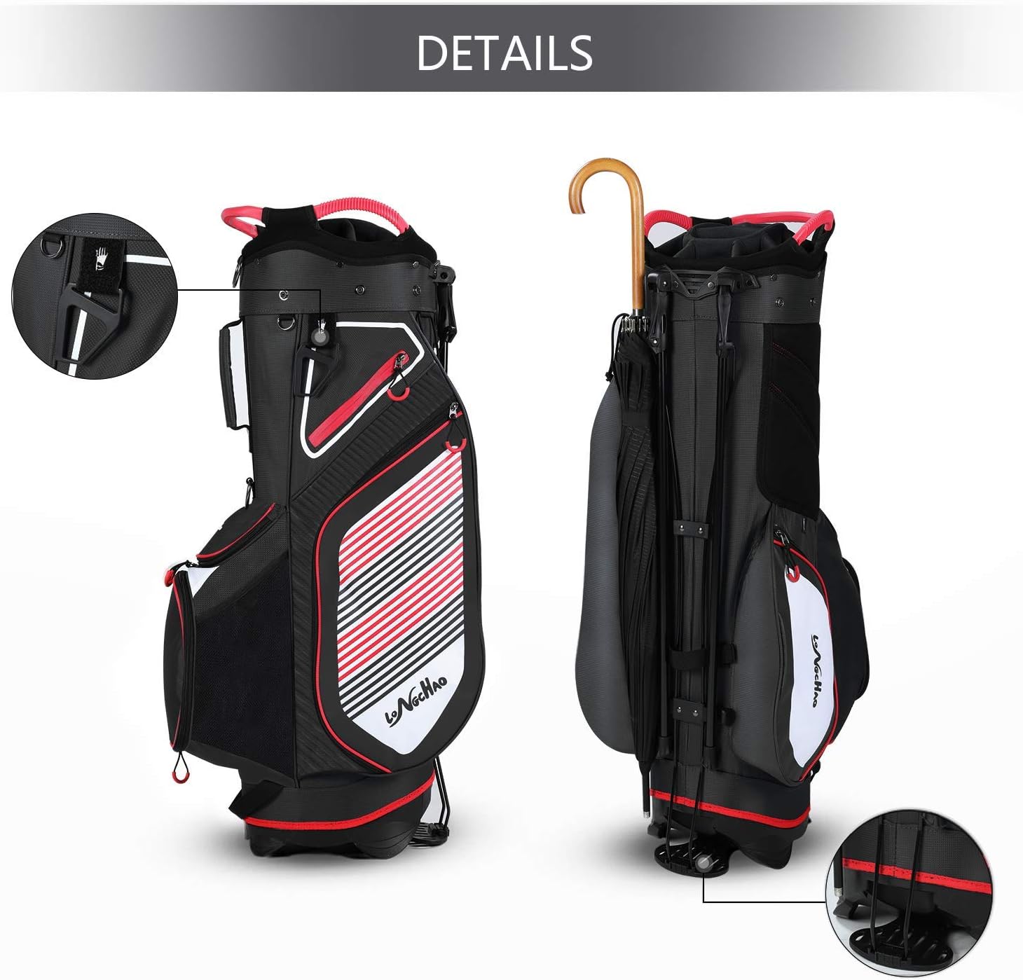 Golf Stand Bag 14 Way Divider, 6LB Lightweight Portable Walking/Riding Bags with Rain Hood & Straps : Sports & Outdoors