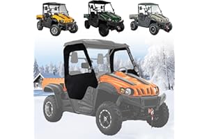 Chikia Hisun 500 700 Soft Side Doors Cab Enclosure Windshield Compatible with Hisun UTV 500 700 Axis 500 700 Coleman Outfitter 500 700 Massimo MSU500 Zipper Window