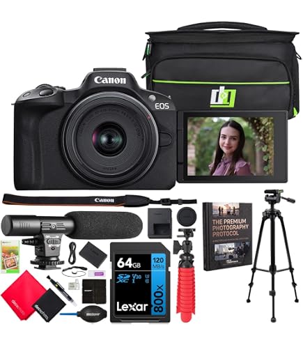Amazon.com: Canon EOS R50 Mirrorless Camera (Black) with RF-S 18