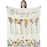 Fiwbnasz Christian Gifts for Women, Christian Blanket for Women with Bible Verse & Inspirational Thoughts, God says You are Blanket, Religious Blankets 50" x 60"