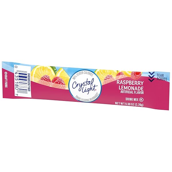 CRYSTAL LIGHT SUGAR-FREE RASPBERRY LEMONADE ON-THE-GO POWDERED DRINK MIX 10 COUNT