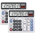 Desktop Calculator, Extra Large LCD Display Computer Button 12 Digits Accounting Calculator (OS-2135 Pro-2Pcs)