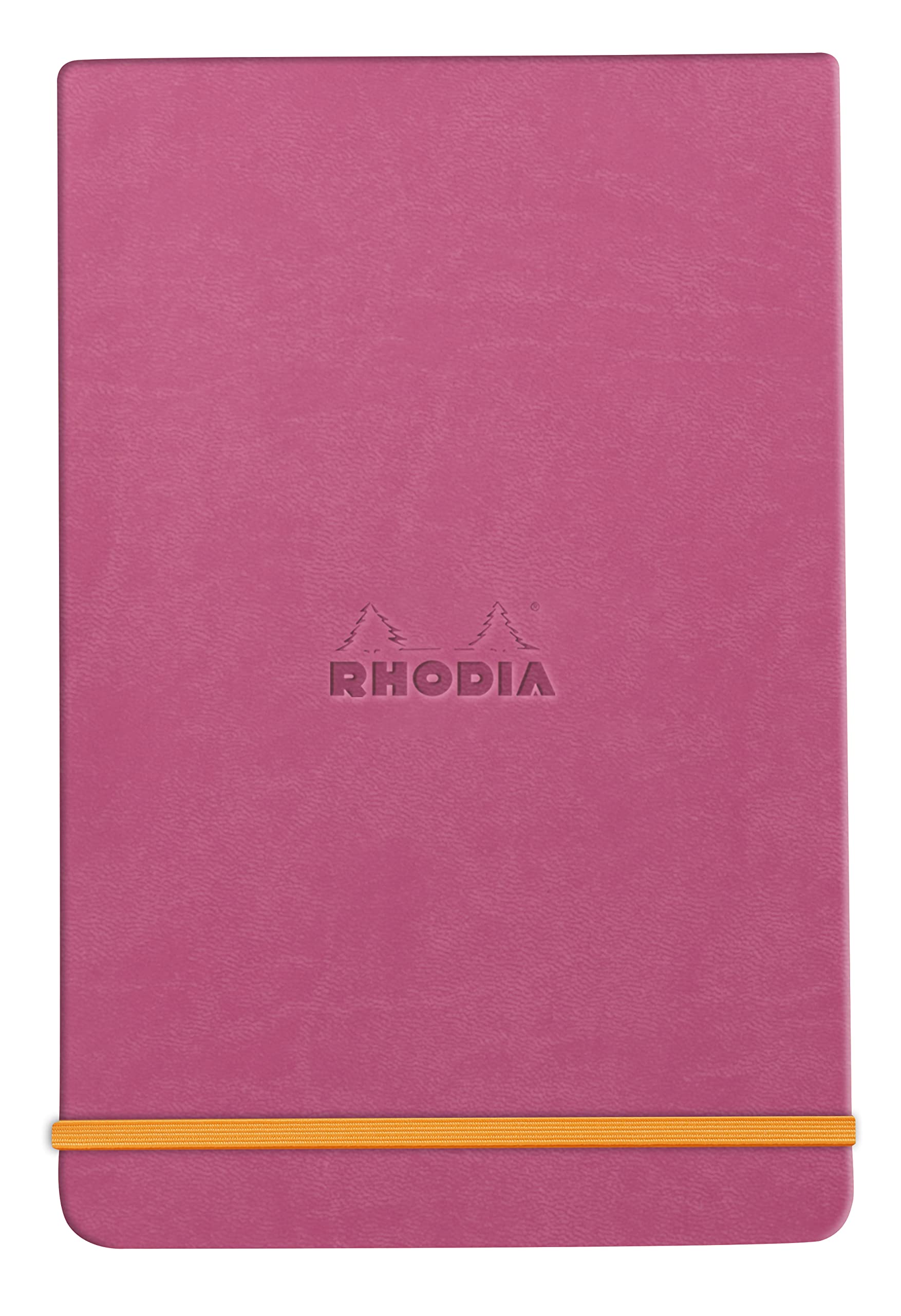 RHODIA 194364C - Fuchsia Webnotepad Rigid Notebook - A6 - Lined - 192 Detachable Pages - Ivory Clairefontaine Paper 90 g/m - Bookmark, Elastic Closure - Faux Leather Cover - Rhodiarama — image 1