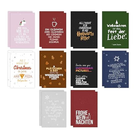 Visual Statements 20er Postkarten Set Liebe Freundschaft